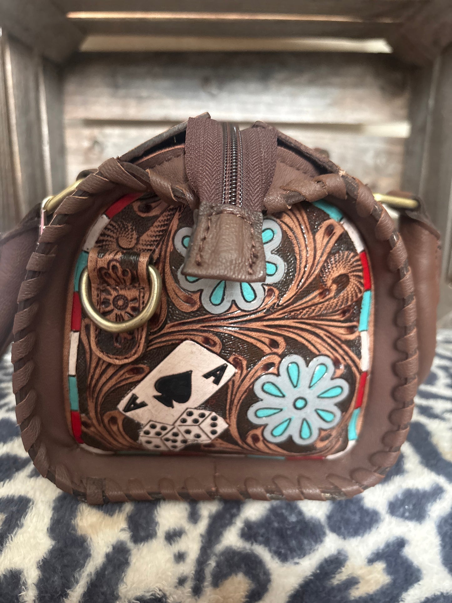♠️🤎 Western Ace Tooled Handbag 🤎♠️
