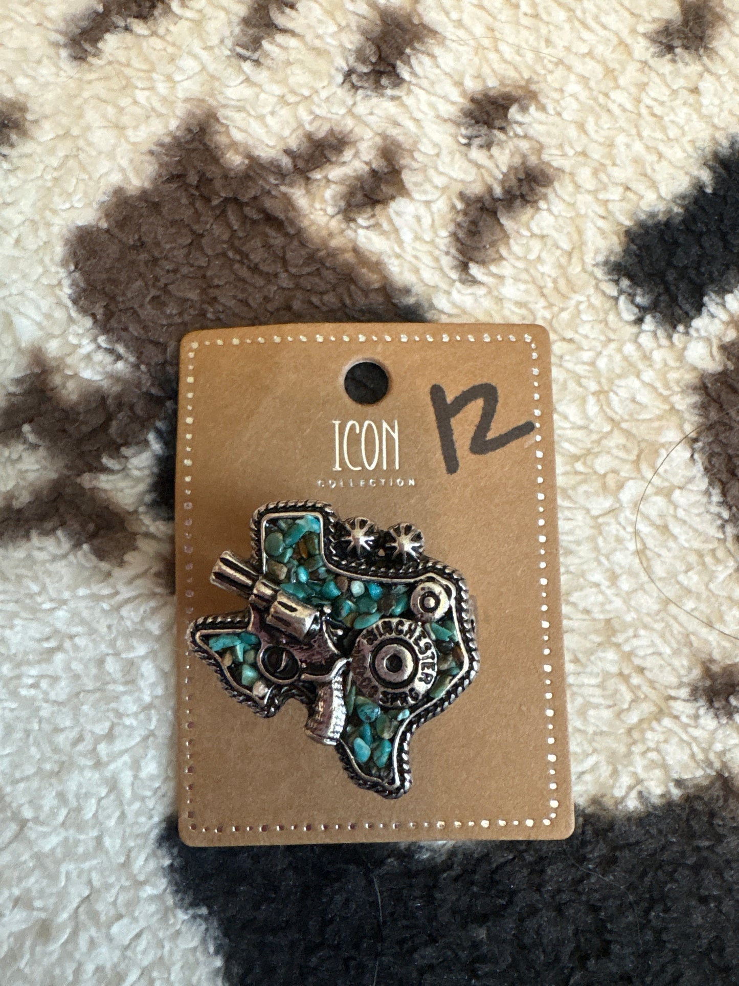 🤠 Texas Turquoise Revolver Ring