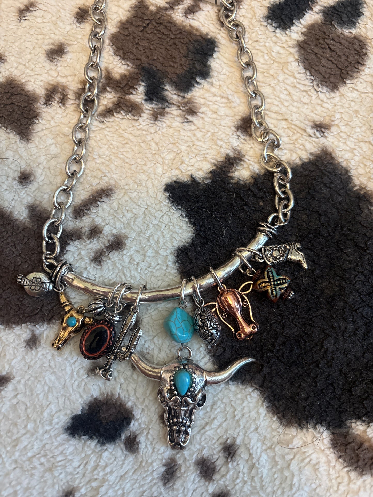 🤠 Western Charm Necklace & Earring Set