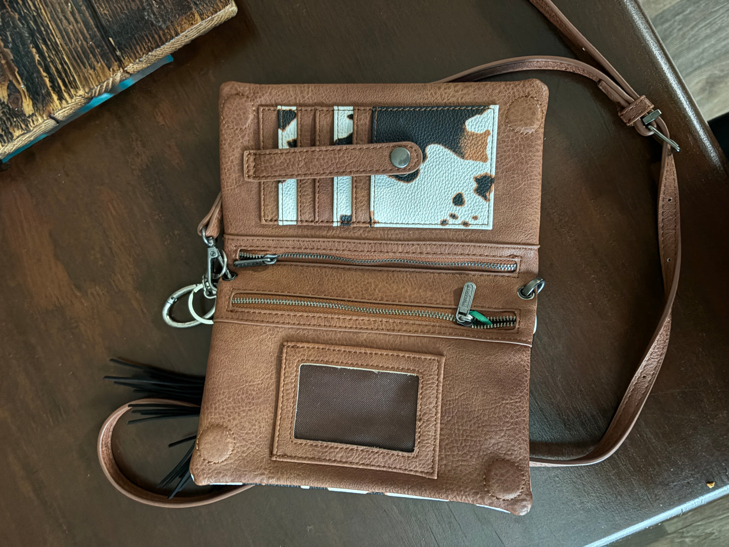 Cow print cross body